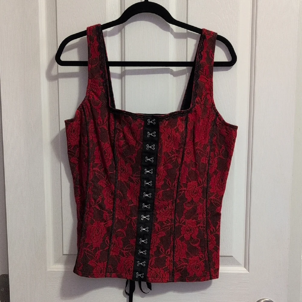 Hot Topic Red Bustier Camisole - Picture 1 of 5
